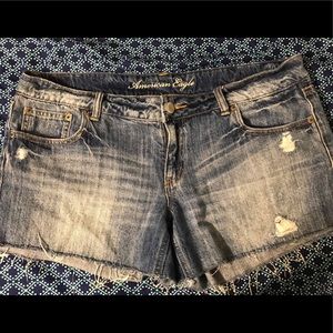 American Eagle distressed denim shorts